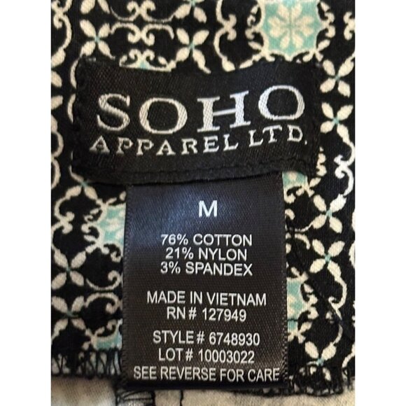 Women's SOHO Apparel Bermuda Mid-Rise Shorts Geometric Pattern Junior's Size M - Picture 11 of 14